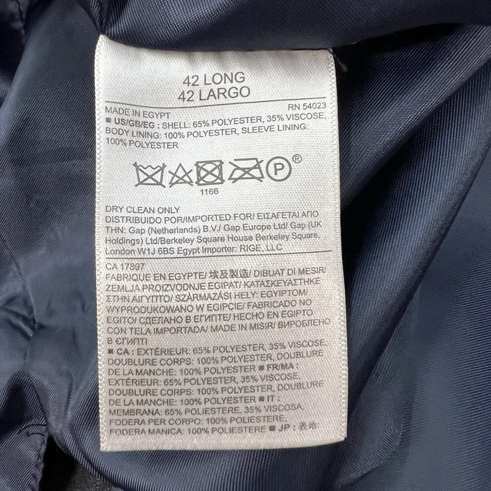 Banana Republic 👉Actual Sz 42R👈 Slim Fit Men Suit Jacket Polyester Dark‎ Gray